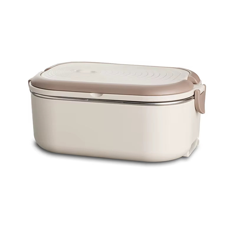 EU US Plug Electric Heated Lunch Box Meal Food Heater 220V 110V 1L Travel Outdoor Work Food Warmer Container Stainless Steel Set
