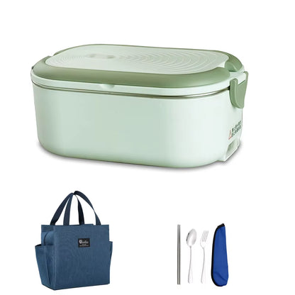 EU US Plug Electric Heated Lunch Box Meal Food Heater 220V 110V 1L Travel Outdoor Work Food Warmer Container Stainless Steel Set