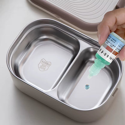 EU US Plug Electric Heated Lunch Box Meal Food Heater 220V 110V 1L Travel Outdoor Work Food Warmer Container Stainless Steel Set